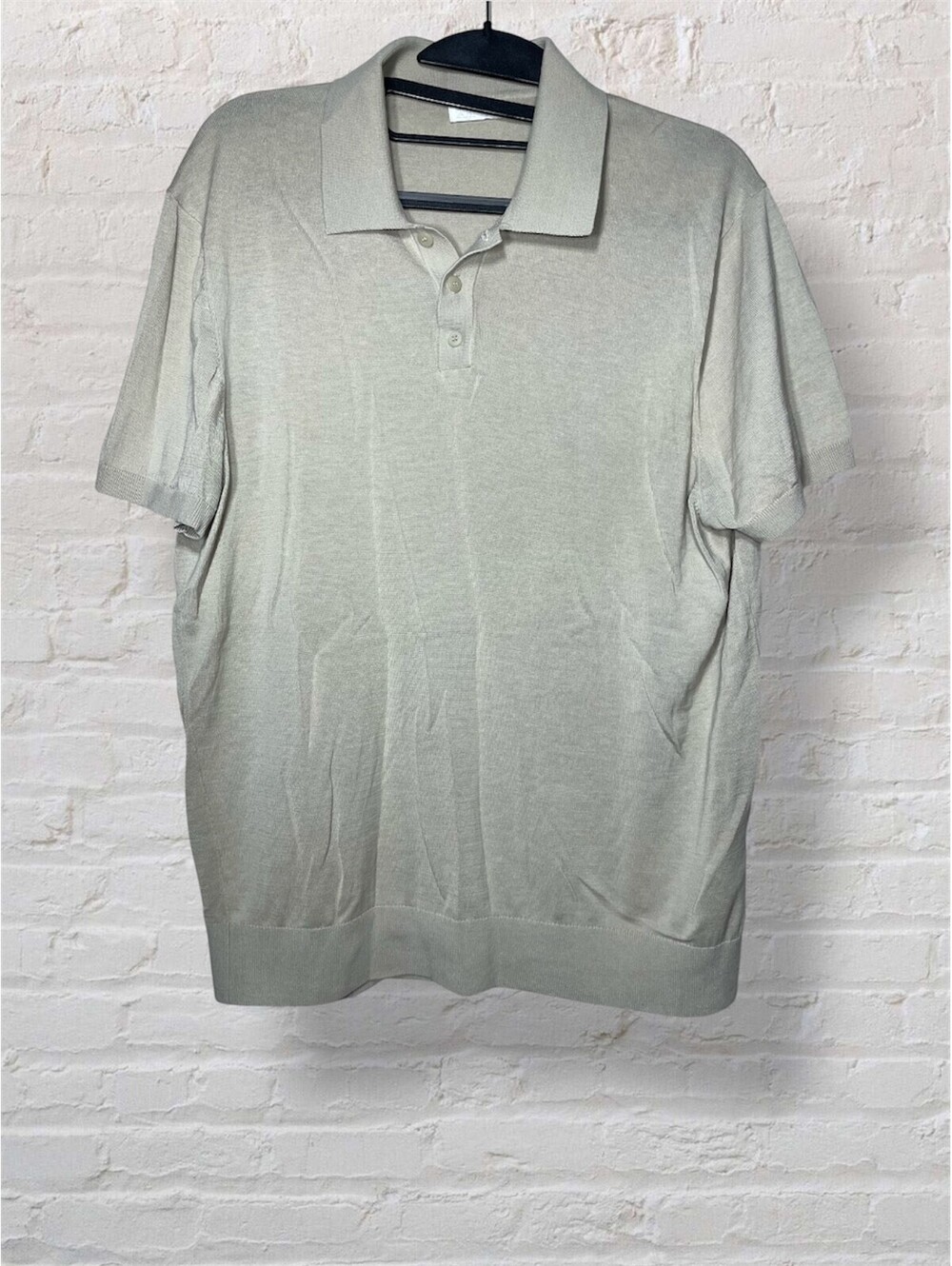 Zara Cotton & Silk Blend Knit Polo Quiet Lux Stealth Wealth
